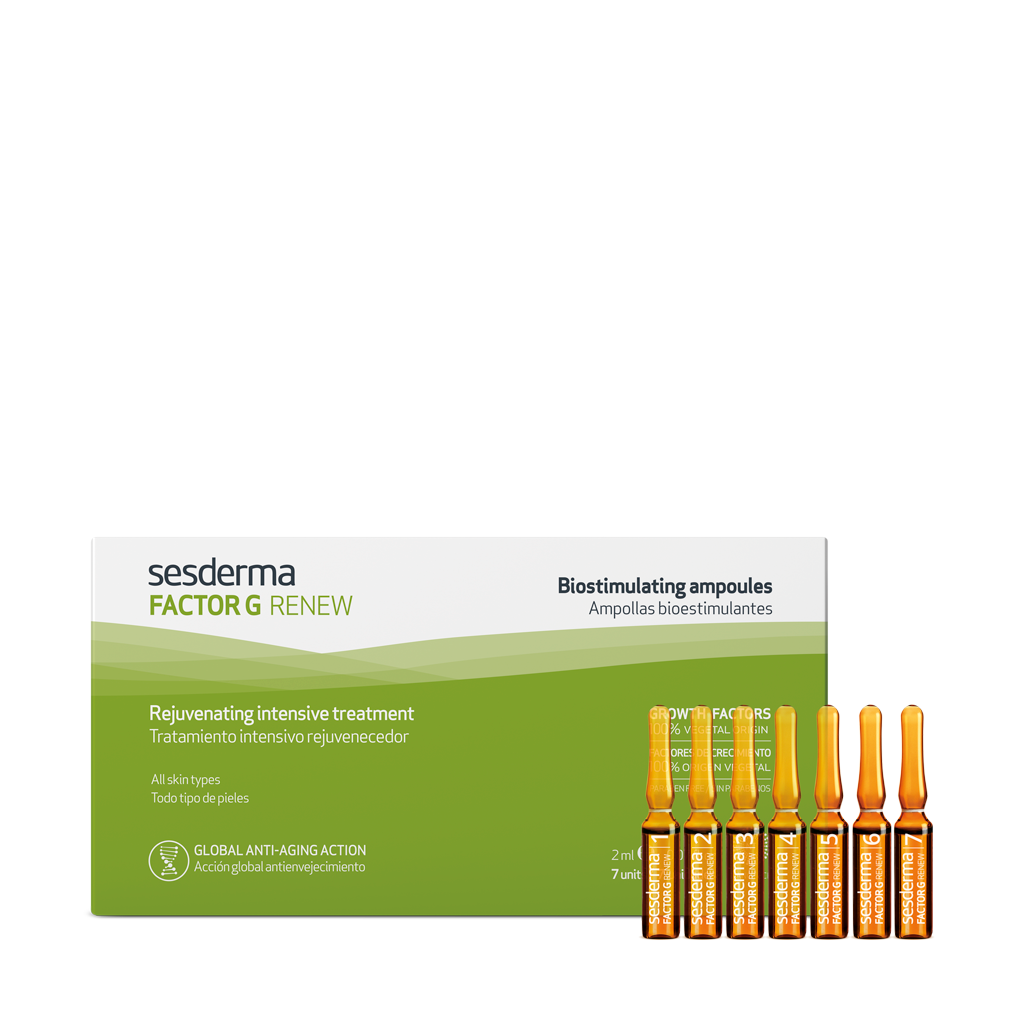 SESDERMA Factor G Renew Ampolas Bioestimulantes 7x1,5ml Caixa e ampolas de tratamento rejuvenecedor Sesderma Factor G Renew