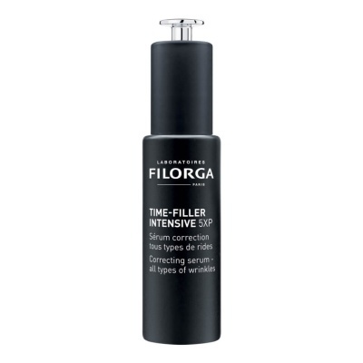 Frasco preto fosco de sérum facial FILORGA TIME-FILLER INTENSIVE 5XP