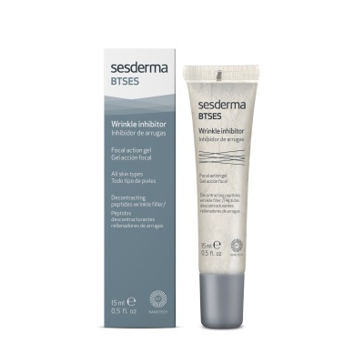 Gel ativador focal anti-rugas Sesderma BTSES com embalagem e tubo prateado