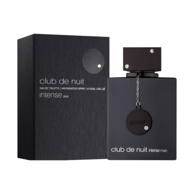 Perfume Club de Nuit Intense Man preto com caixa preta
