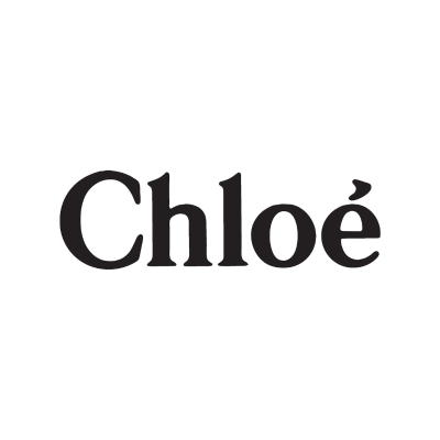 Logo da marca Chloé em texto preto com fundo branco