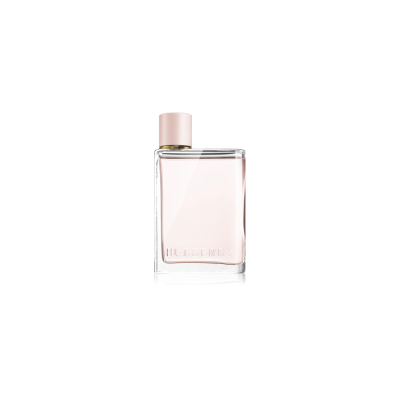 Frasco de perfume Burberry transparente com tampa rosa claro