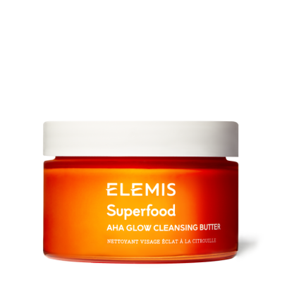 Frasco laranja de manteiga de limpeza ELEMIS Superfood AHA Glow