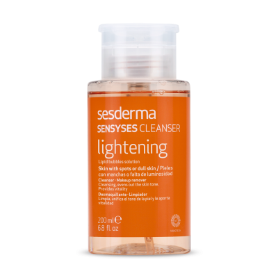 Frasco de gel de limpeza facial Sesderma SENSYSES CLEANSER lightening de 200 ml.