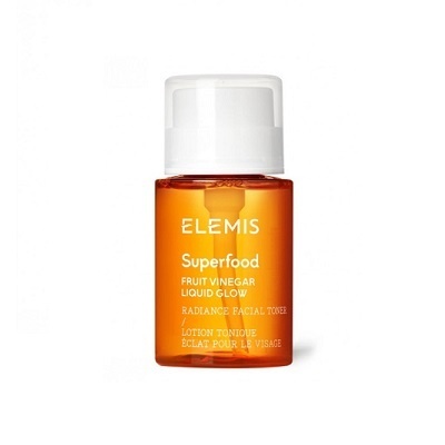 Frasco pequeno laranja com tampa branca e texto branco