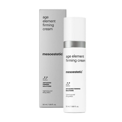 Frasco e caixa do creme firmador age element da mesoestetic