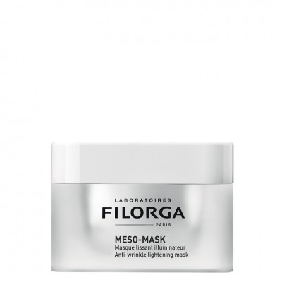 Frasco da máscara MESO-MASK da FILORGA, branco e prateado