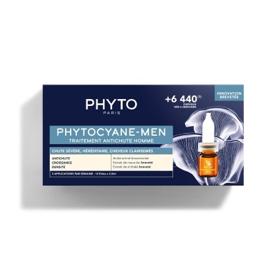 Embalagem de tratamento antiqueda PHYTOCYANE-MEN para homens