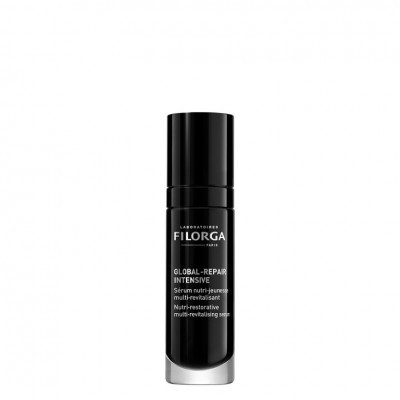 Frasco preto de sérum Filorga Global-Repair Intensive