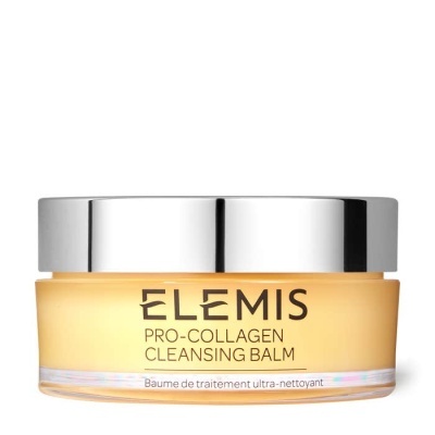 Bálsamo de limpeza Elemis Pro-Collagen em frasco amarelo claro com tampa prateada