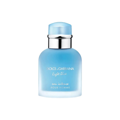 Frasco de perfume azul fosco Dolce & Gabbana Light Blue Eau Intense