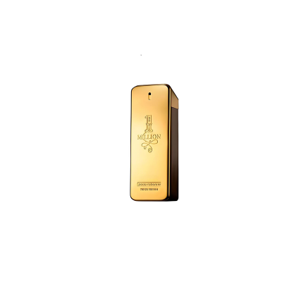 Frasco dourado de perfume 1 MILLION de Paco Rabanne