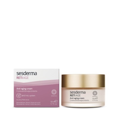 Creme antienvelhecimento Sesderma RETI AGE com frasco e caixa