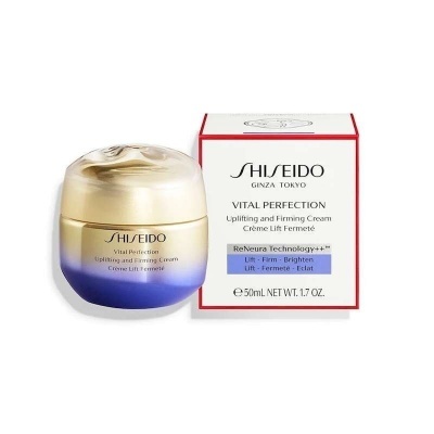 Creme facial Shiseido Vital Perfection com embalagem e frasco