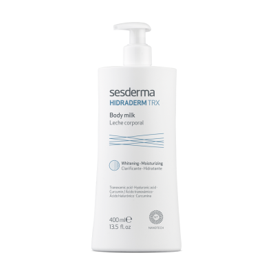 Frasco branco de leite corporal Sesderma HIDRADERM TRX com doseador