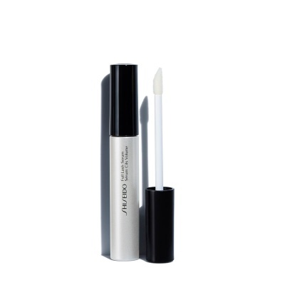 Gloss labial transparente SHISEIDO com aplicador em fundo branco