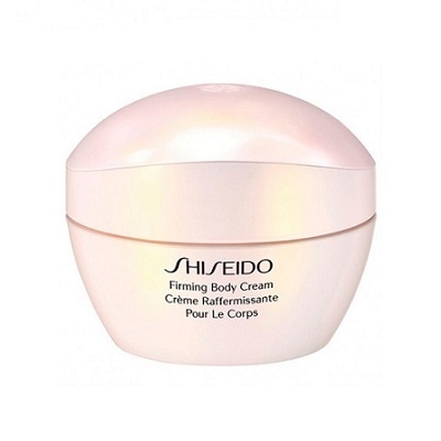Creme corporal firmador Shiseido em embalagem rosa