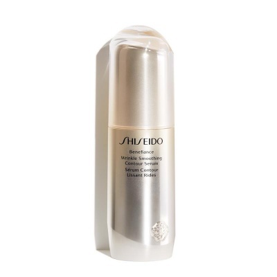 Frasco prateado de sérum para contorno de olhos Shiseido Benefiance