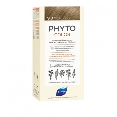 Embalagem de coloração permanente para cabelo PHYTO COLOR tom 9.8