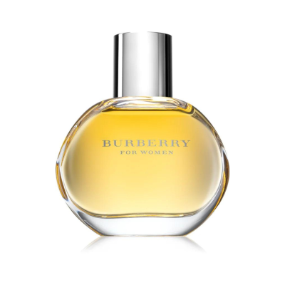 Frasco de vidro de perfume Burberry for Women com tampa prateada