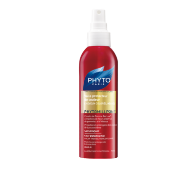 Frasco de proteção de cor capilar Phyto Paris Phytomillesime vermelho com tampa branca