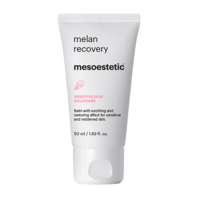 Tubo branco de melan recovery mesoestetic para pele sensível, 50 ml