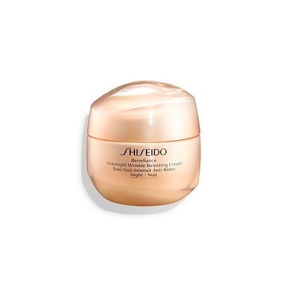 Creme anti-rugas noturno SHISEIDO Benefiance em frasco rosa claro