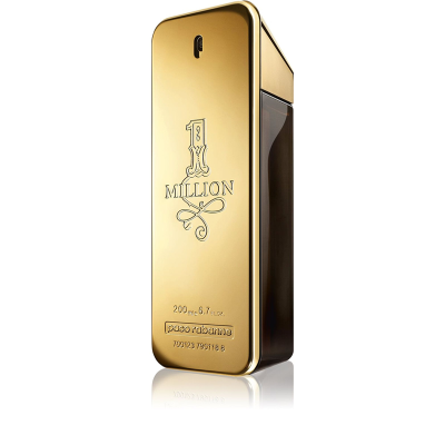 Frasco dourado de perfume Paco Rabanne 1 Million