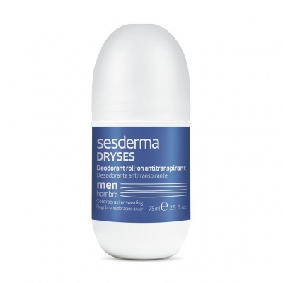 Desodorizante roll-on Sesderma Dryses men 75 ml branco e azul