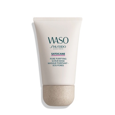 Frasco de creme esfoliante para rosto WASO SHISEIDO SATOCANE