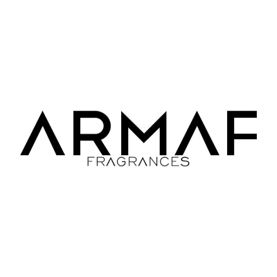 Logótipo ARMAF FRAGRANCES em texto preto sobre fundo branco