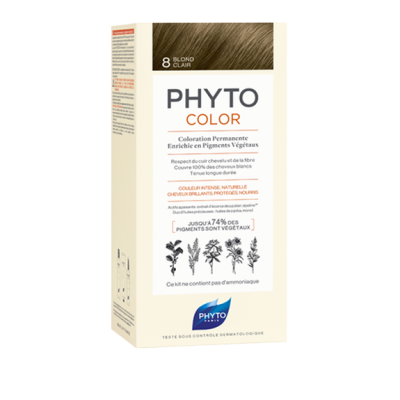 Embalagem de coloração permanente PHYTO COLOR tom 8 Blond Clair