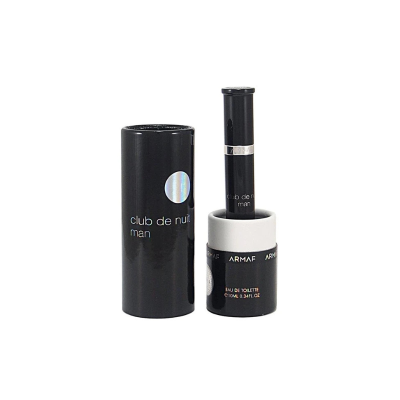 Perfume Club de Nuit Man da Armaf com embalagem preta cilíndrica