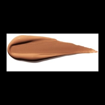 Textura cremosa bege médio em pincel sobre fundo branco