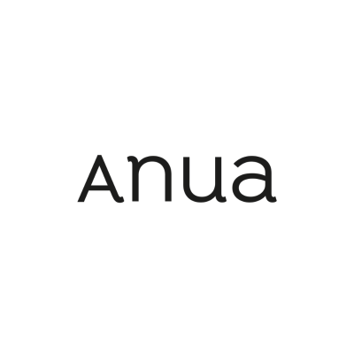 Logótipo com a palavra 'Anua' em letras pretas sobre fundo branco