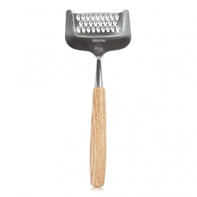 Ralador de aço inoxidável com cabo de madeira