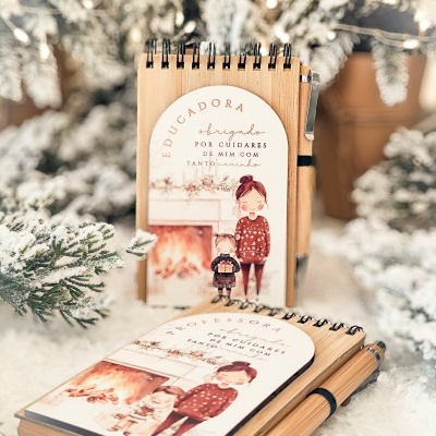 Bloco&#x20;com&#x20;caneta&#x20;bambu&#x20;&#x2728;