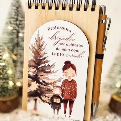 Bloco&#x20;com&#x20;caneta&#x20;bambu&#x20;&#x1F5D2;&#xFE0F;