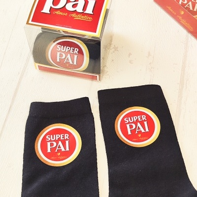Meias&#x20;personalizadas&#x20;Super-Pai&#x20;&#x1F9E6;