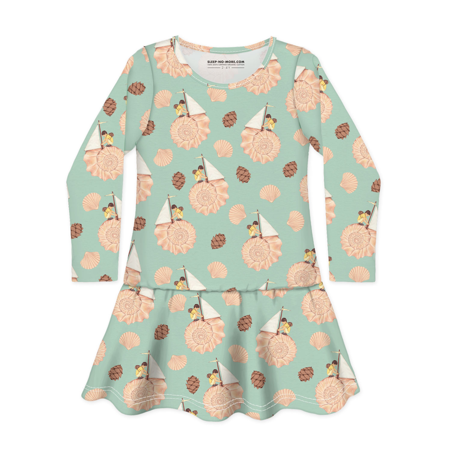 VESTIDO MANGA COMPRIDA - AND THE WALLS BECAME THE WORLD ALL AROUND - SLEEP NO MORE