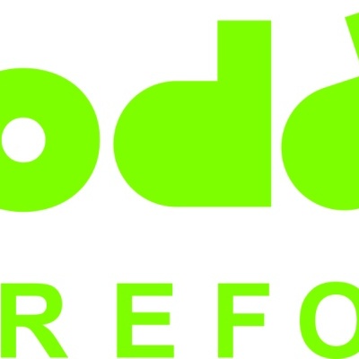Logotipo da marca froddo BAREFOOT verde em fundo branco