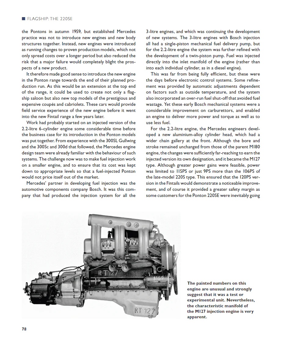 Mercedes Benz Ponton & 190SL - The complete Story Motor antigo de automóvel pintado de cinza com números pintados à mão