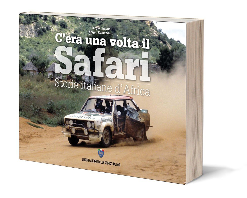 Safari: Storie italiane d'Africa Capa do livro 'C'era una volta il Safari Storie italiane d'Africa' com carro antigo em estrada de terra