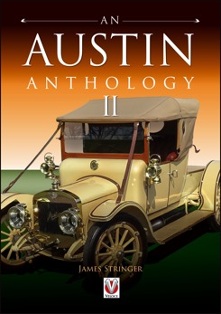 Austin Anthology II Livro com capa mostrando um carro clássico Austin creme com capota castanha