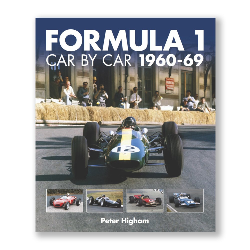 Formula 1: Car by Car 1960-69 Capa de livro 'Formula 1 Car by Car 1960-69' com imagem de carro de corrida verde nº12