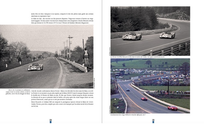 Francorchamps formule Ickx Carros de corrida em estradas ou pistas com barreiras e público ao fundo em imagens a preto e branco e a cores