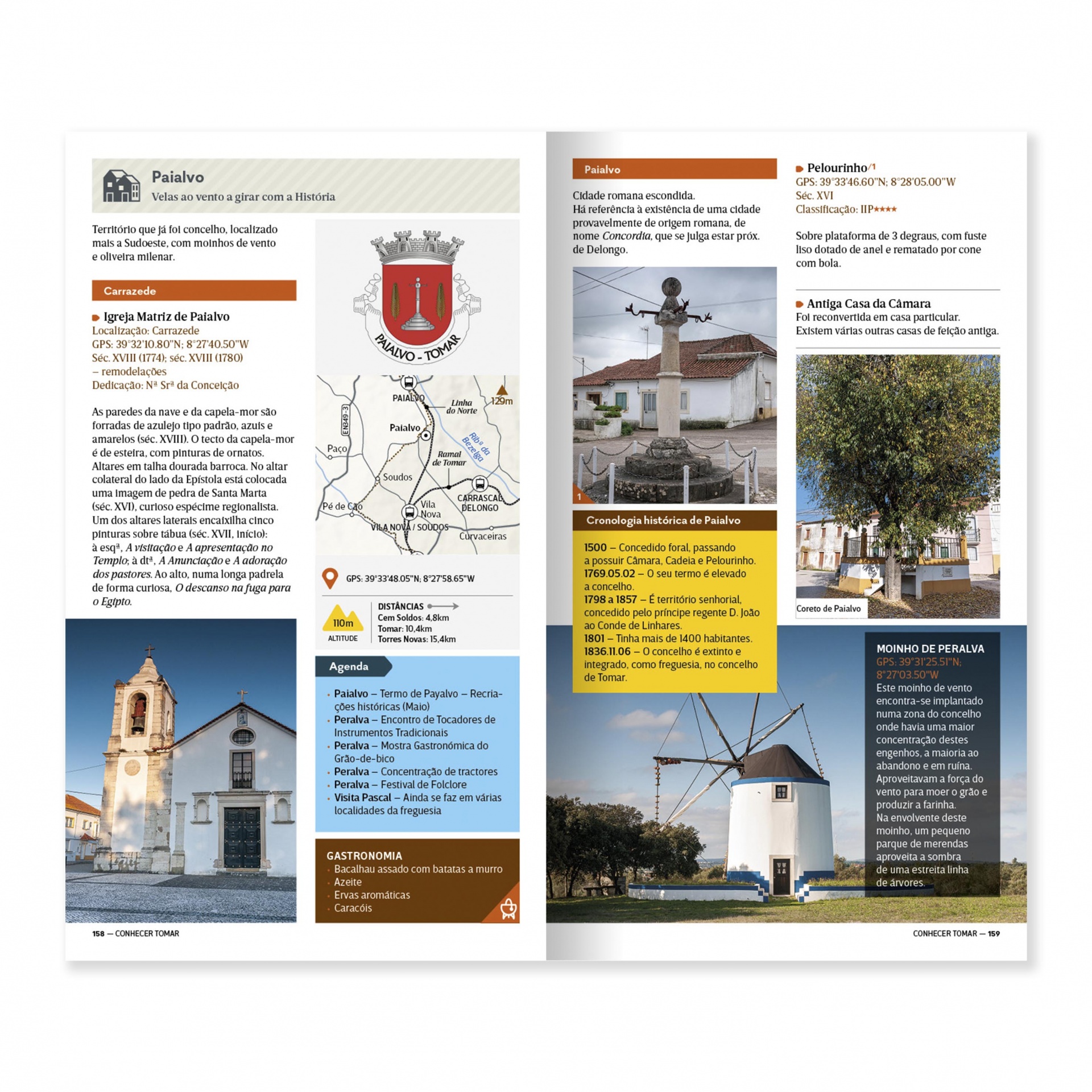 Tomar: A cidade templária Folheto turístico de Paialvo com fotos e textos informativos em português