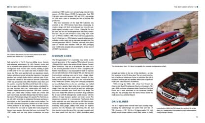 Saab 9-3: The complete Story Automóvel desportivo vermelho visto de vários ângulos com foco no logótipo Ford
