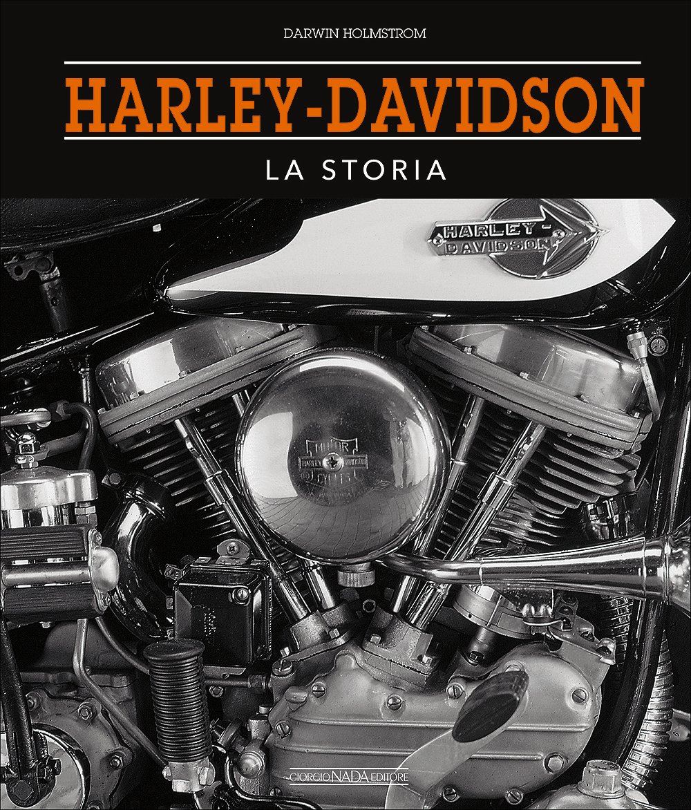 Harley-Davidson: La storia Capa de livro com motor de motocicleta Harley-Davidson em metal cromado