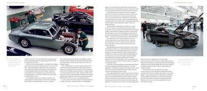 Aston Martin DB4 G.T. Continuation: History in the making Duas páginas de revista com carros clássicos em oficinas e texto em português.